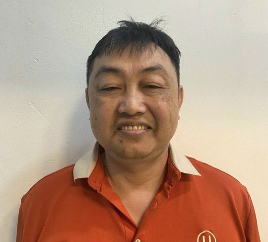 Bị can Tô Quốc Khanh tại cơ quan công an